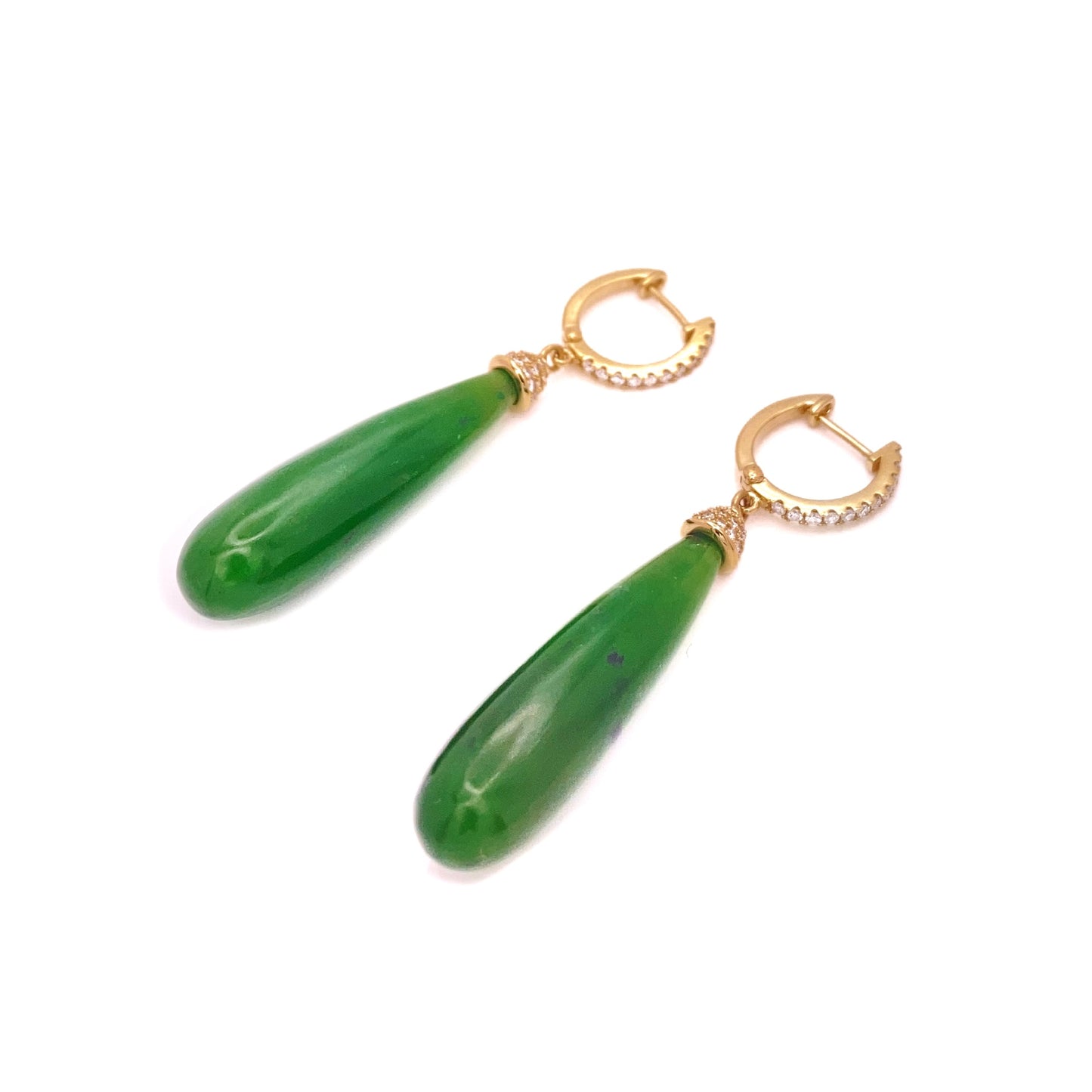 Diamond & Jade Earrings