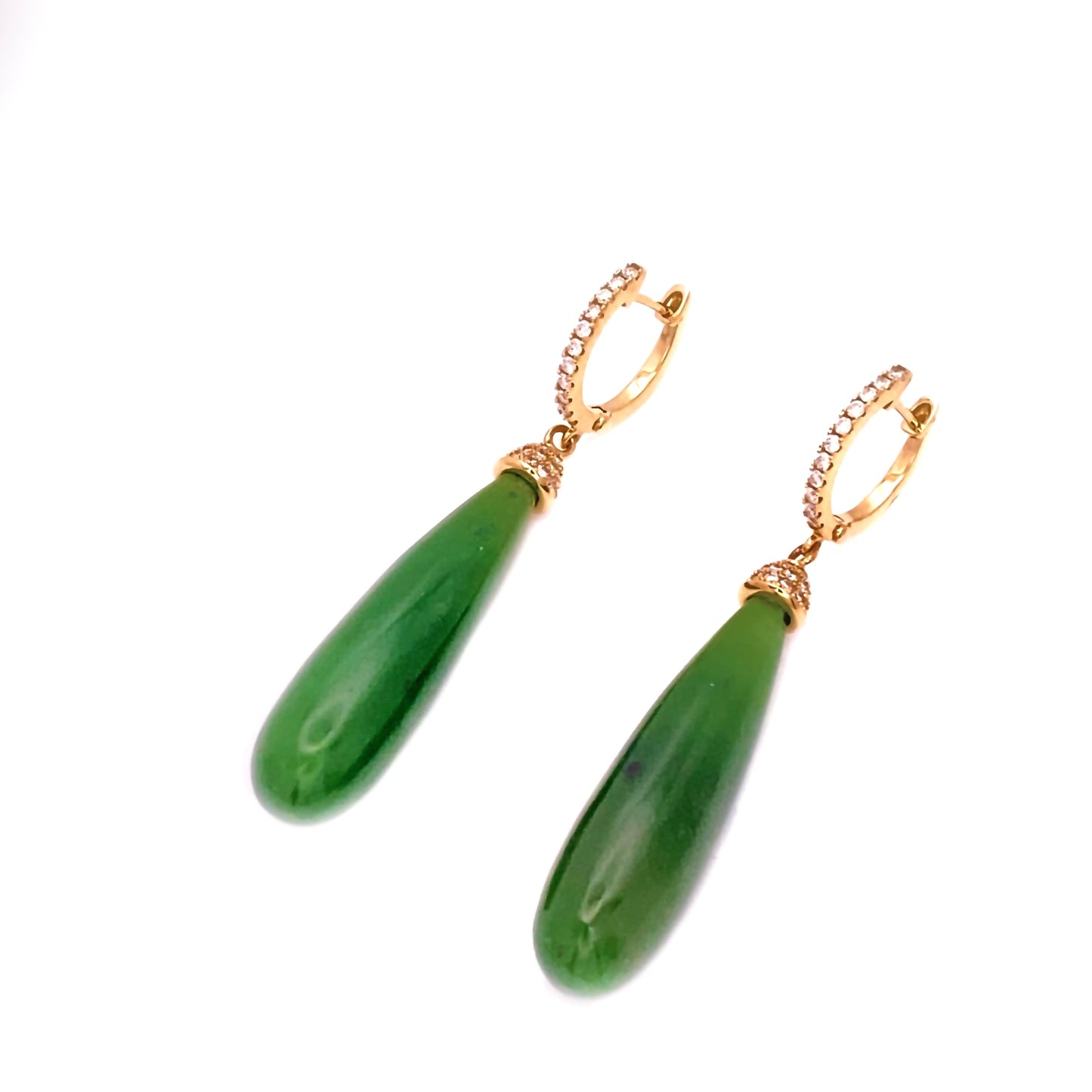 Diamond & Jade Earrings