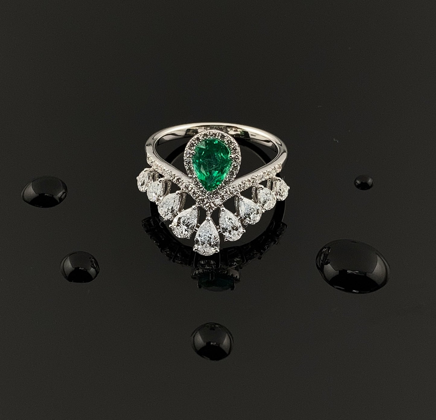 Emeralds & Diamonds Ring