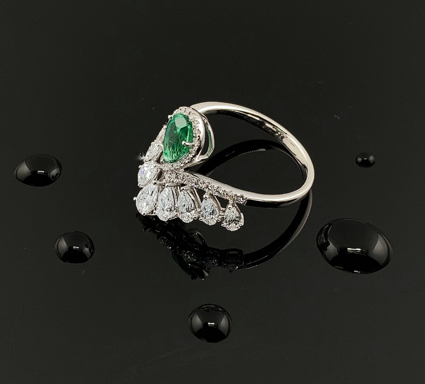 Emeralds & Diamonds Ring