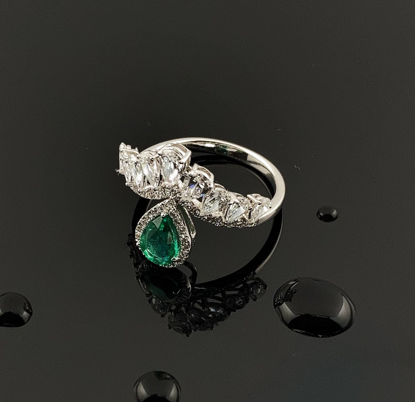 Emeralds & Diamonds Ring