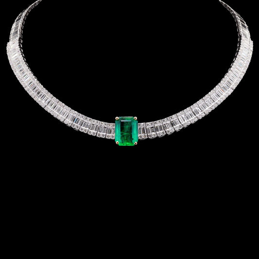 Diamonds & Emeralds Necklace