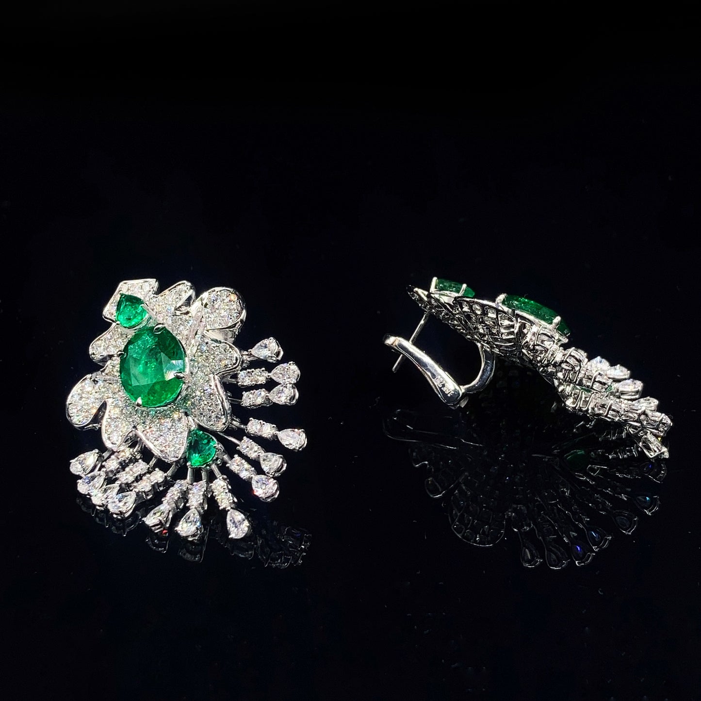 Diamonds & Emeralds Earrings