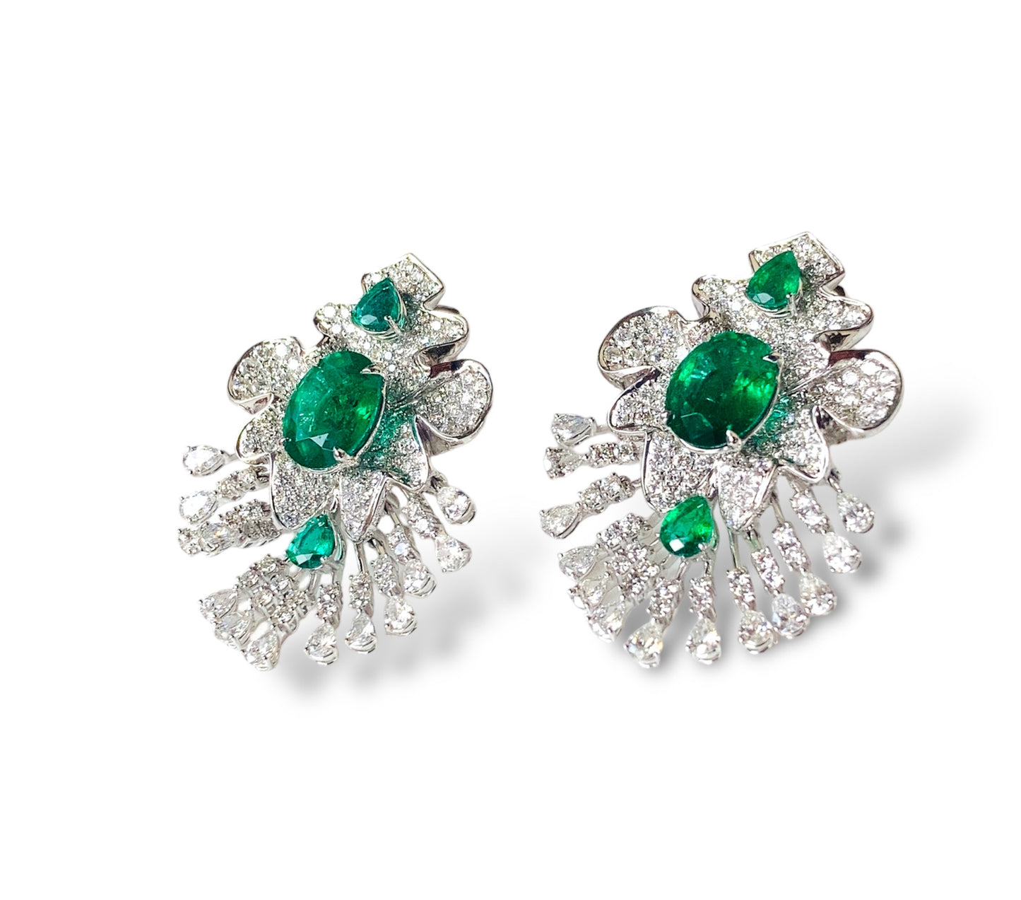 Diamonds & Emeralds Earrings