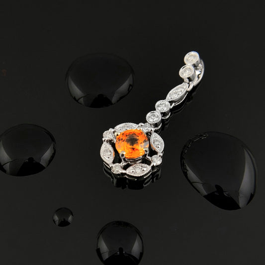 Orange Topaz pendant