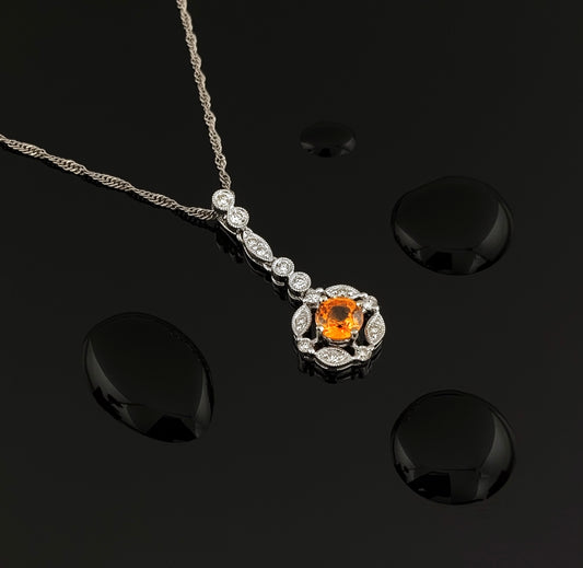 Orange Topaz pendant