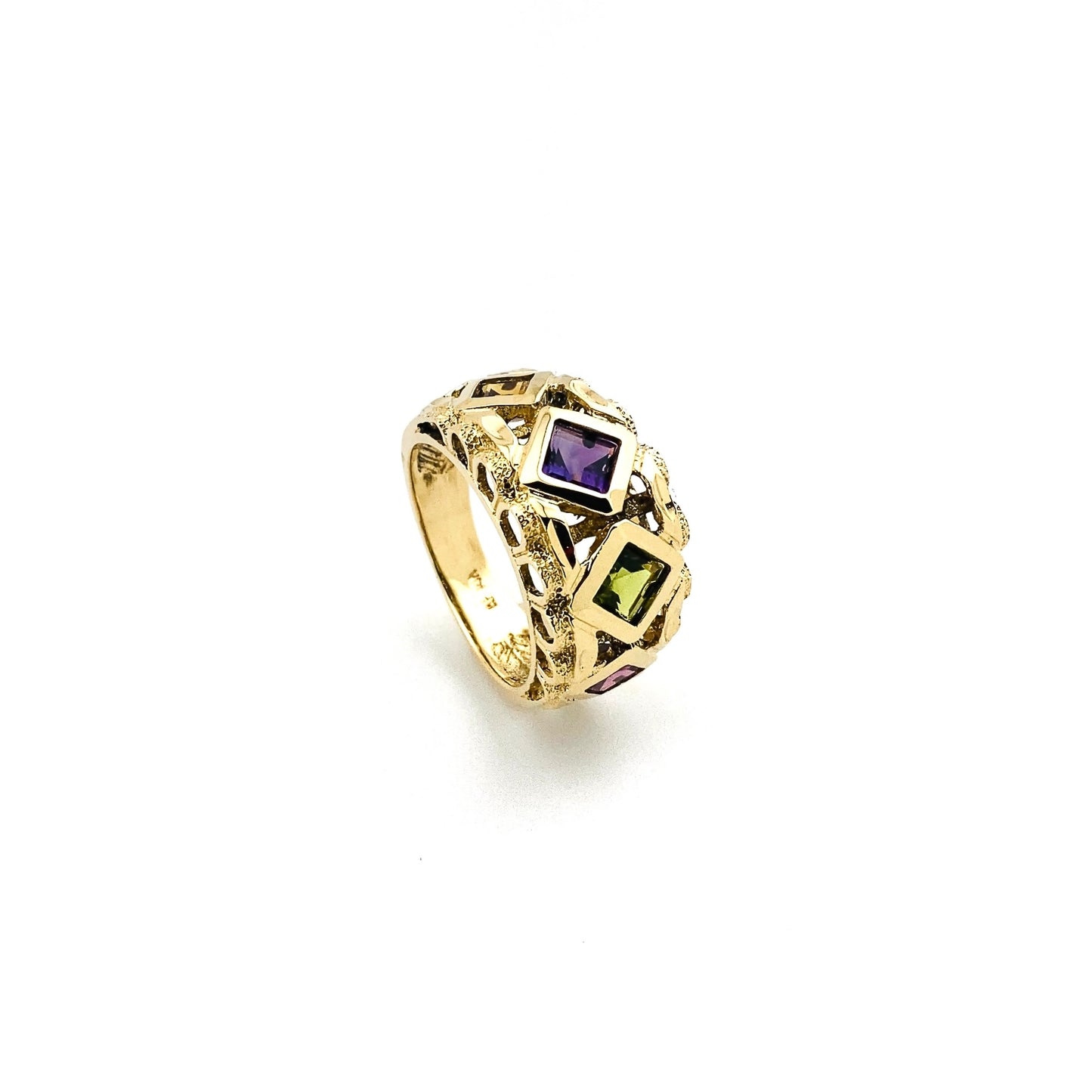 Multi Color Precious Stone Ring