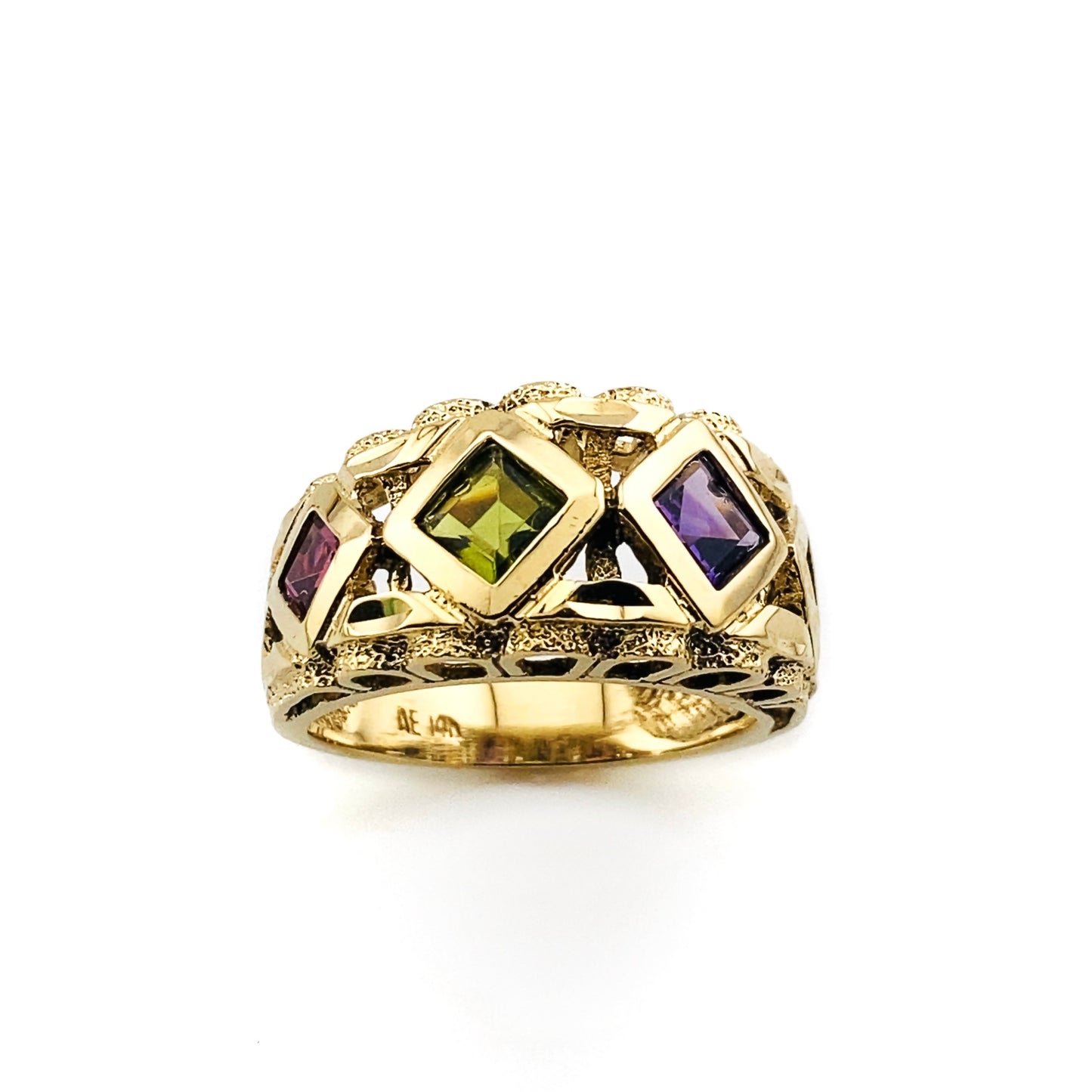 Multi Color Precious Stone Ring