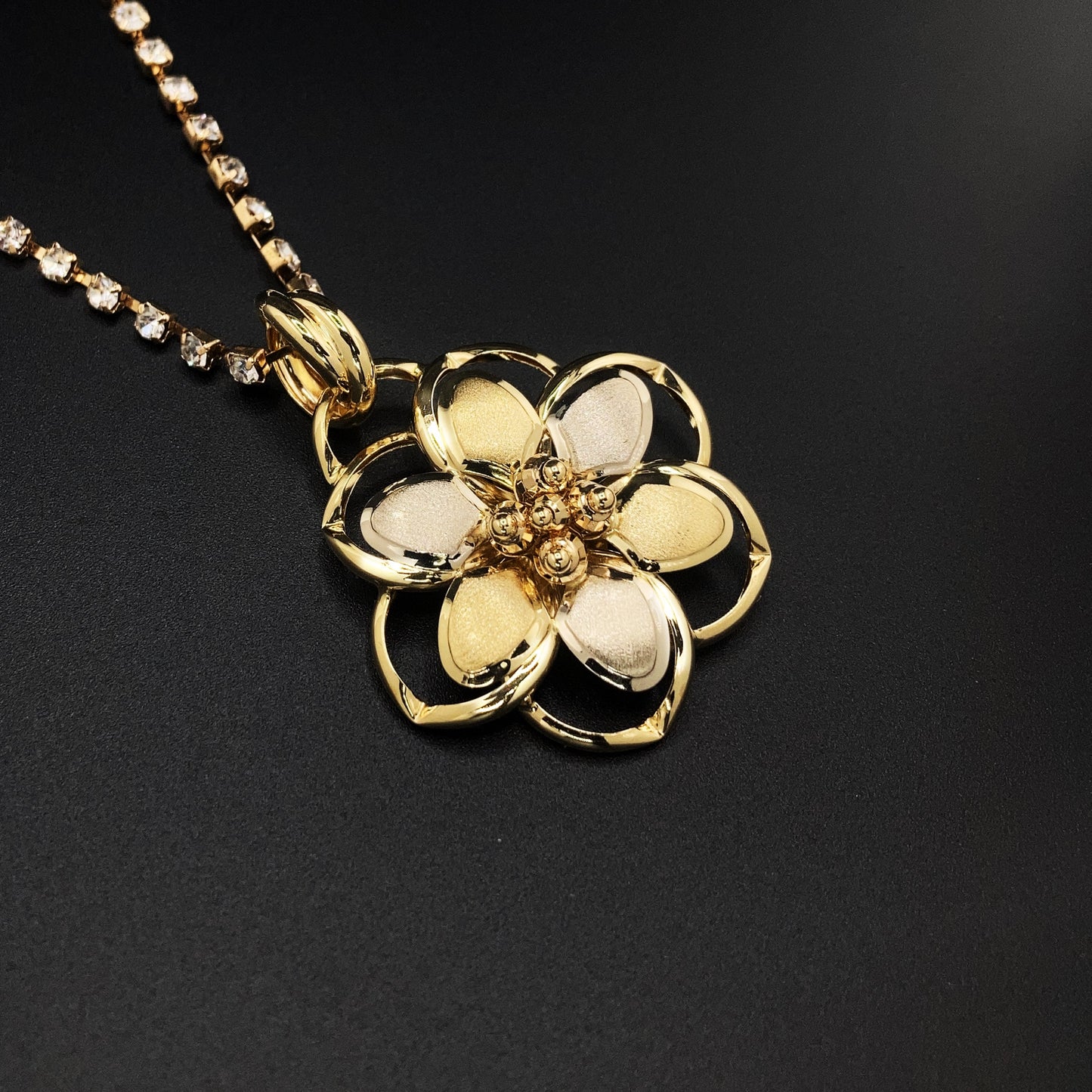 Italian 14k Flower Pendant