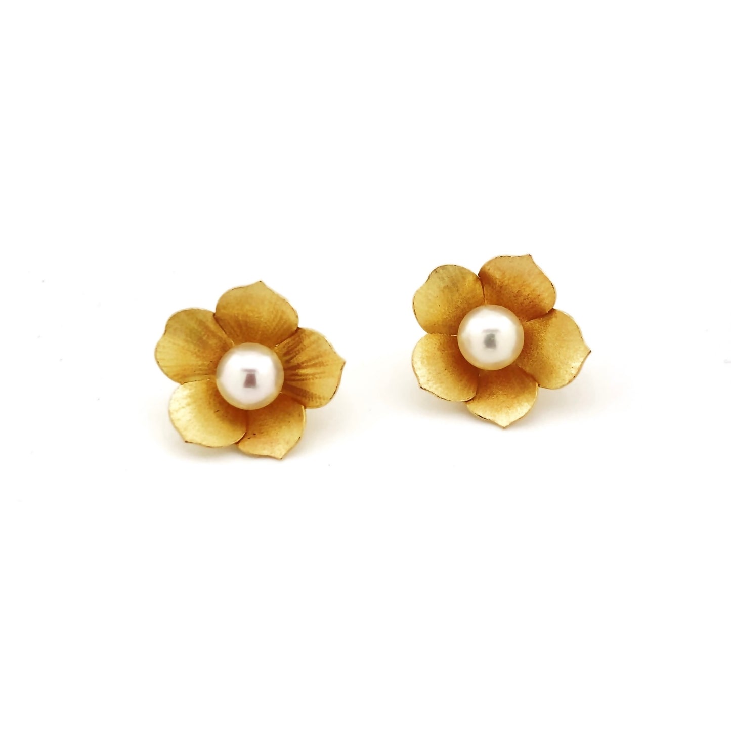 Italian 14k Flower Earrings