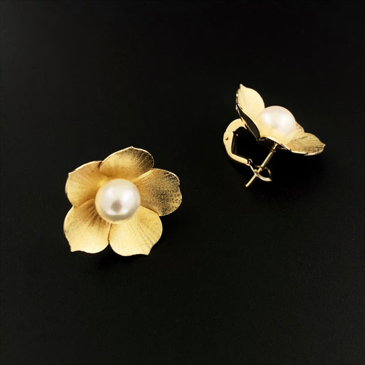 Italian 14k Flower Earrings