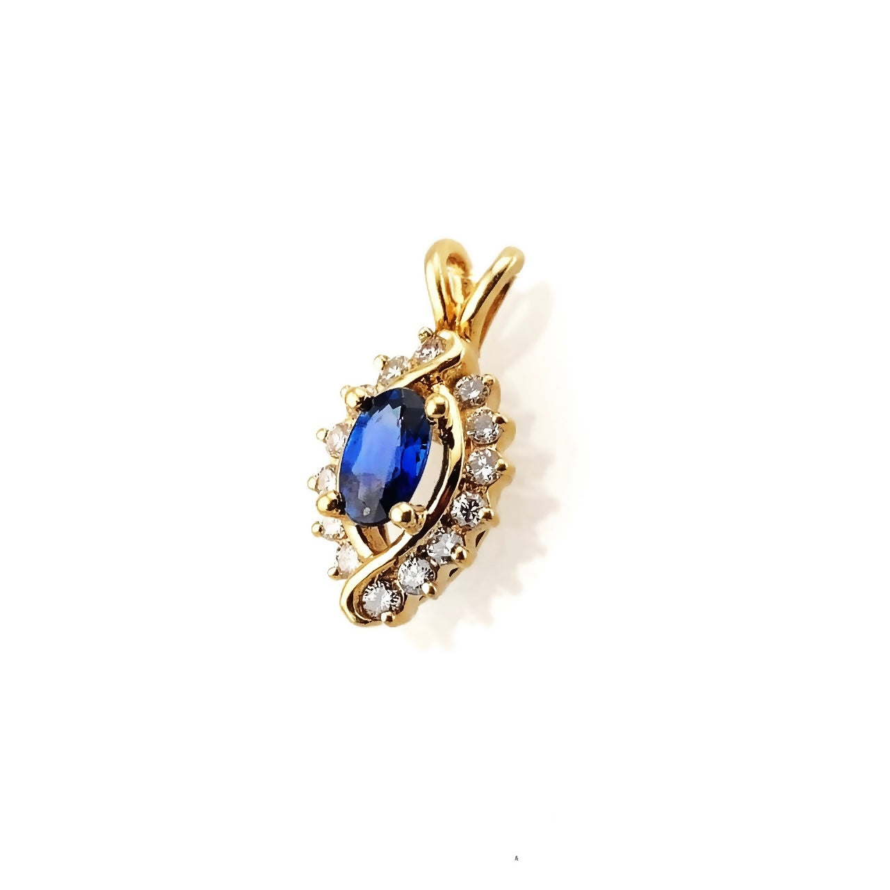 Sapphire Gold Pendant