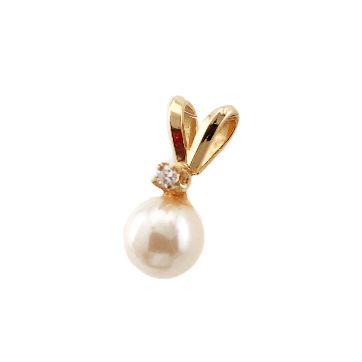 Italian Diamond & Pearl Pendant