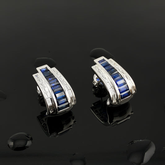 Sapphire & Diamonds Earrings