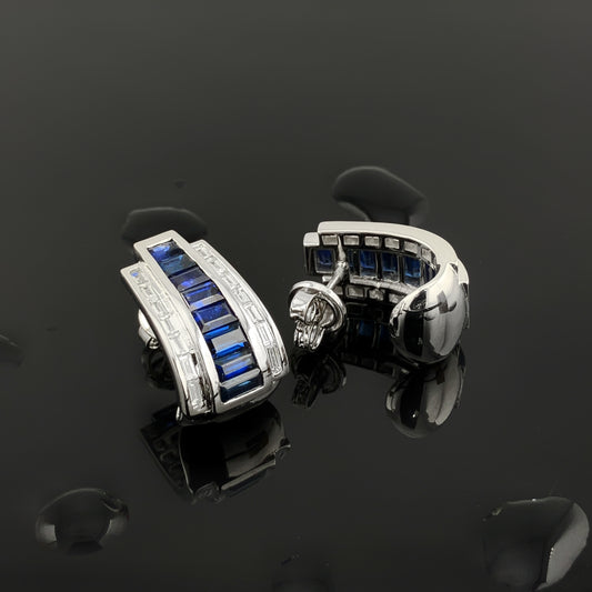 Sapphire & Diamonds Earrings