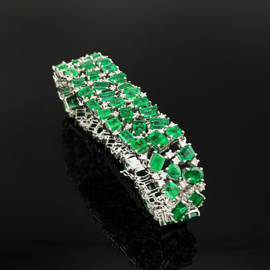 Diamonds & Emeralds Bracelet
