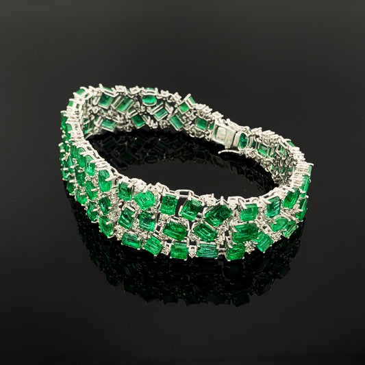 Diamonds & Emeralds Bracelet