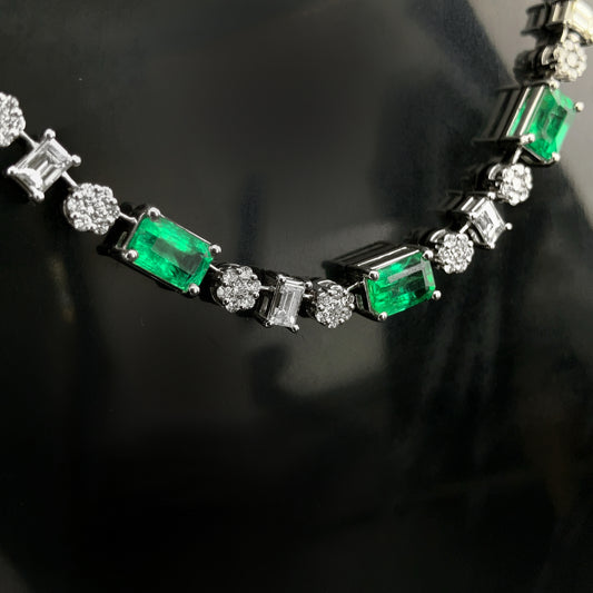 Diamonds & Emeralds Necklace