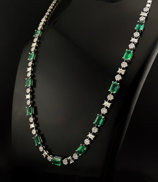 Diamonds & Emeralds Necklace