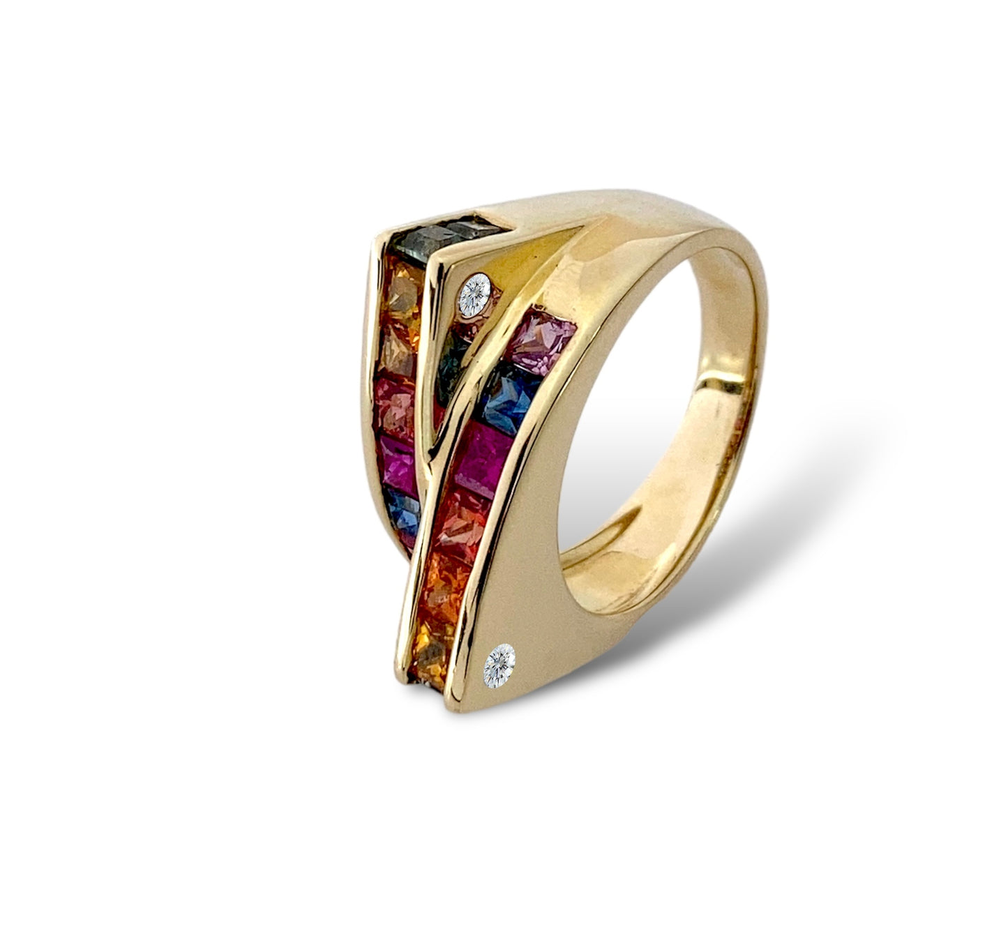 Multi Color Sapphire Ring