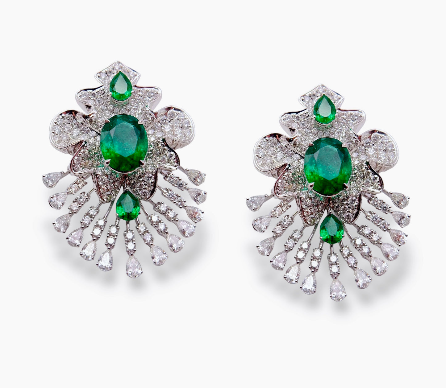 Diamonds & Emeralds Earrings