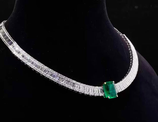 Diamonds & Emeralds Necklace